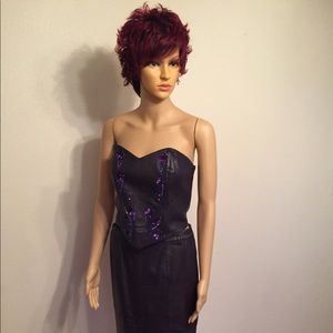 Deep Purple Leather 3 piece suit